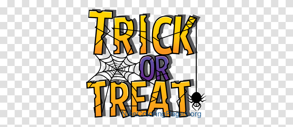 Tricking For Treats Clipart Nice Coloring Pages For Kids, Alphabet, Poster, Bazaar Transparent Png