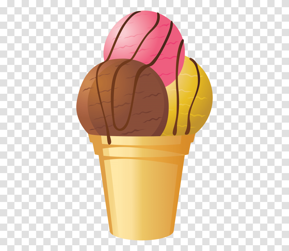 Tricolor Ice Cream Cone, Dessert, Food, Creme, Lamp Transparent Png