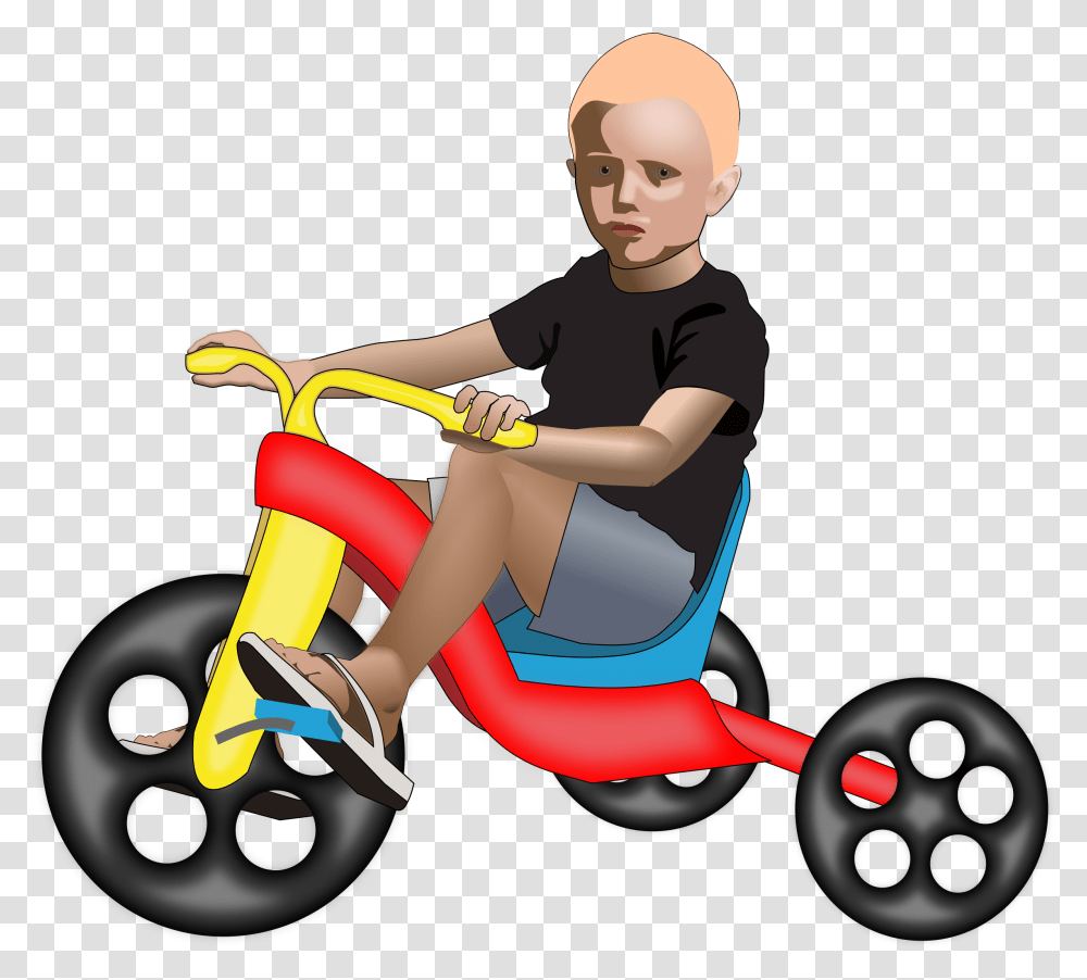 Tricycle Clip Art, Person, Human, Vehicle, Transportation Transparent Png