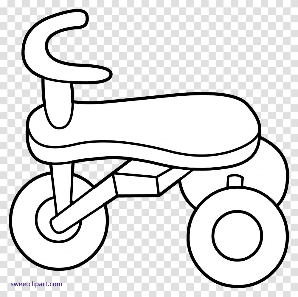 Tricycle Line Art Clipart, Vehicle, Transportation, Chair, Furniture Transparent Png
