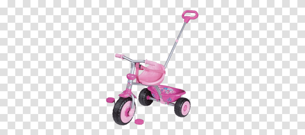Tricycle With Double Seating Stickpng Pink Tricycle, Vehicle, Transportation, Lawn Mower, Tool Transparent Png