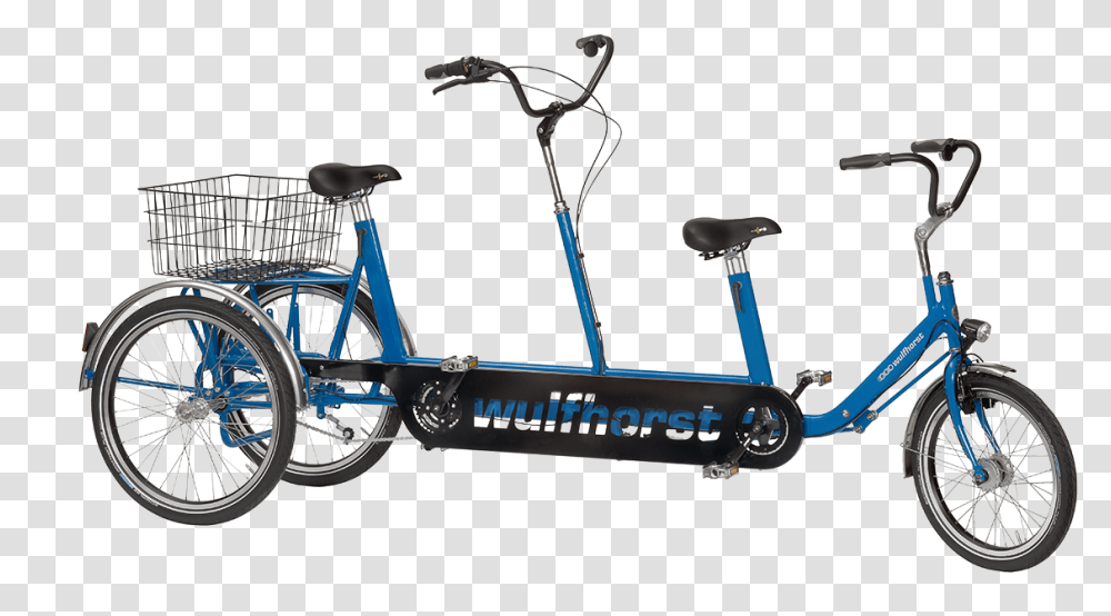 Tricycle Wulfhorst Tandem, Vehicle, Transportation, Wheel, Machine Transparent Png