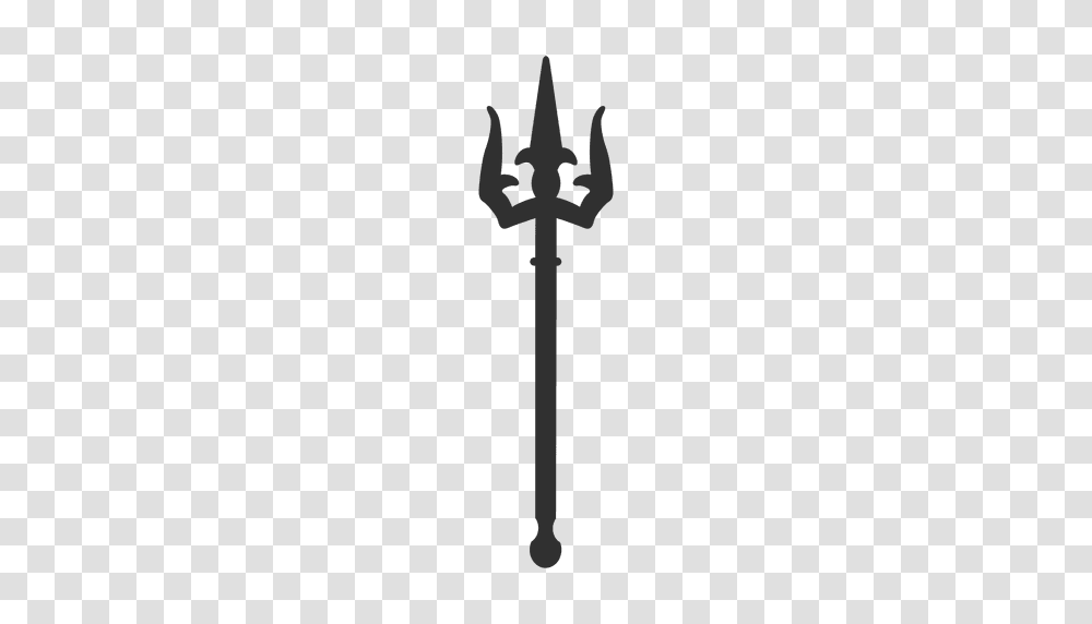 Trident Pike Silhouette, Spear, Weapon, Weaponry, Emblem Transparent Png