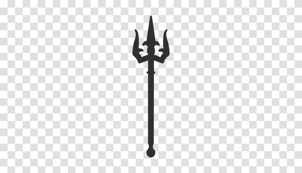 Trident Pike Silhouette, Spear, Weapon, Weaponry, Emblem Transparent ...