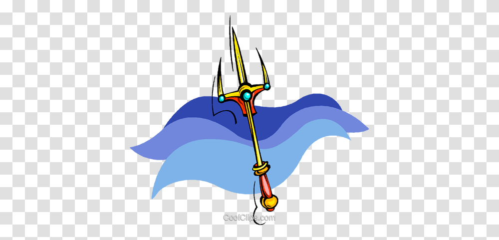 Trident Royalty Free Vector Clip Art Illustration, Spear, Weapon, Weaponry, Emblem Transparent Png