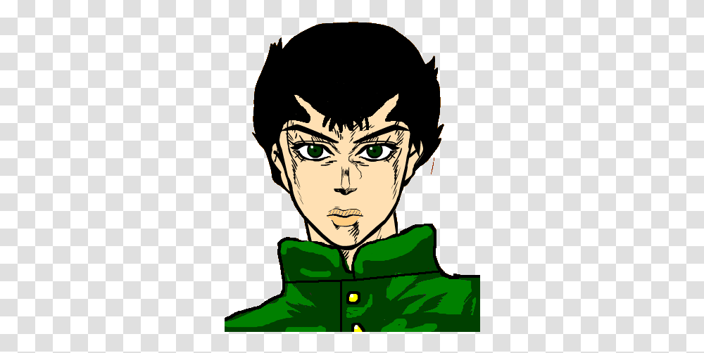 Tried To Make Yusuke In The Jojo Fictional Character, Face, Person, Human, Elf Transparent Png