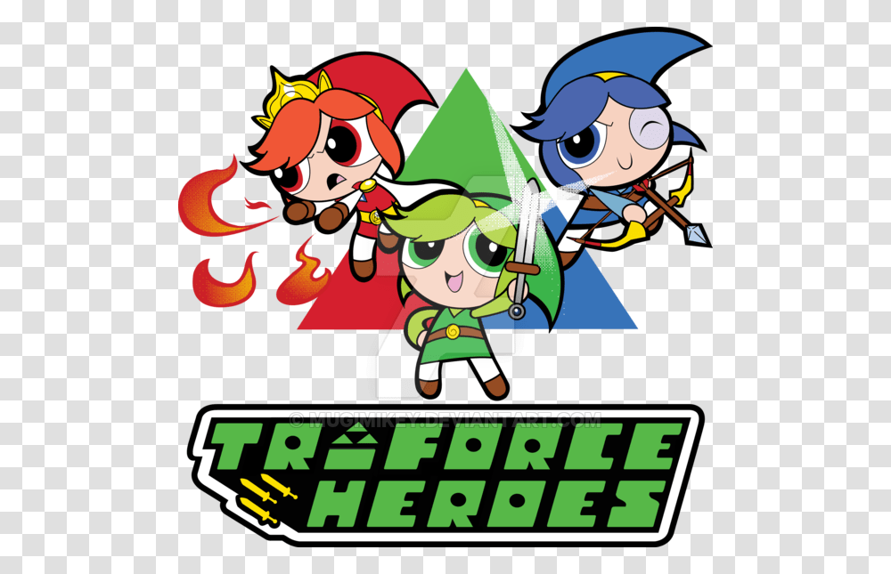 Triforce Power Puff Girl Style, Elf, Poster, Advertisement, Legend Of Zelda Transparent Png