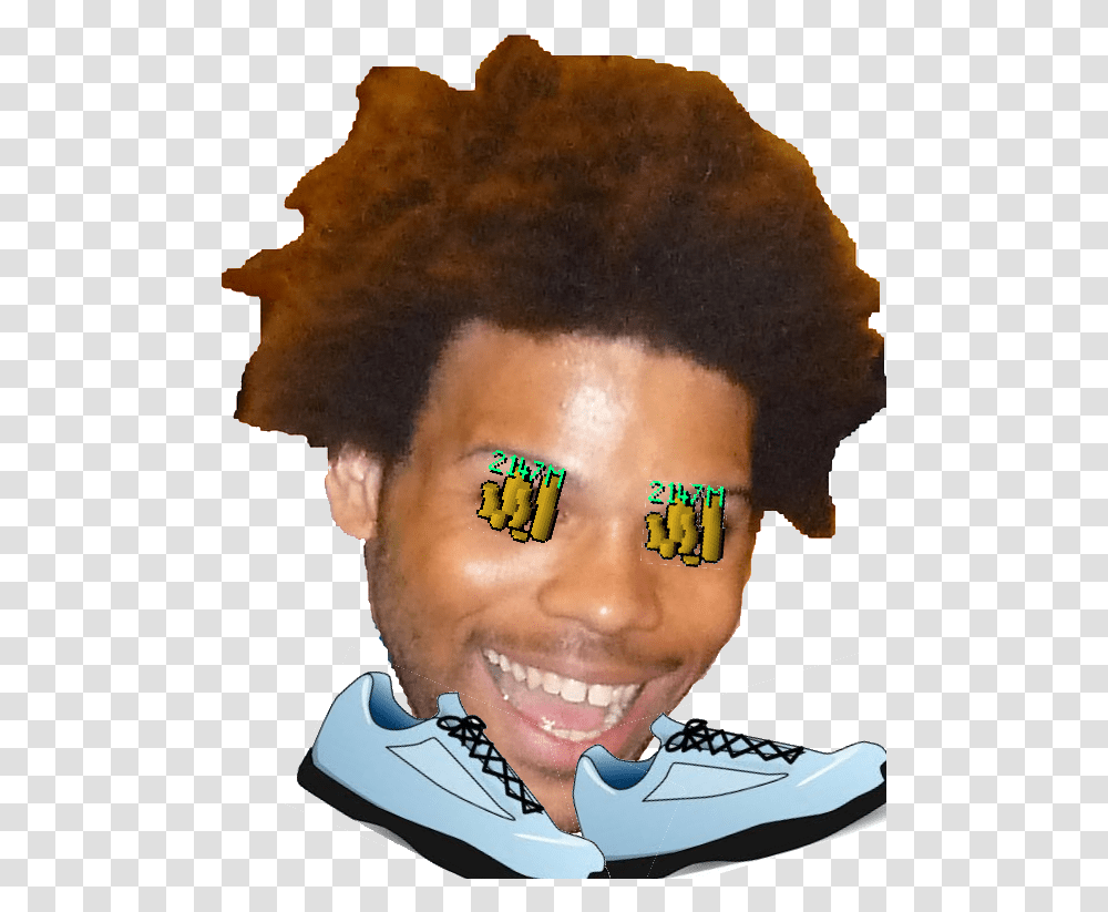 Trihard Emote Download Twitch Trihard Emote, Hair, Face, Person, Human Transparent Png