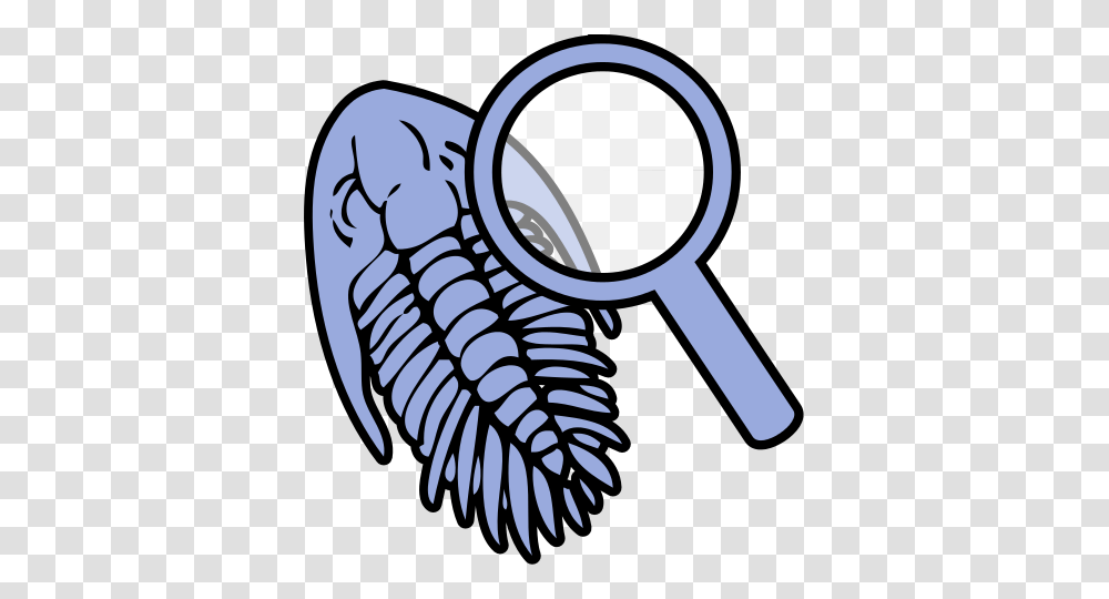 Trilobite Under Magnifying Glass Icon, Scissors, Blade, Weapon, Weaponry Transparent Png