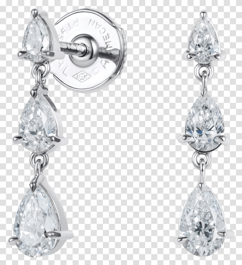 Trilogy Pear Shape Diamond Earrings Pearshap Earring, Jewelry, Accessories, Accessory, Crystal Transparent Png