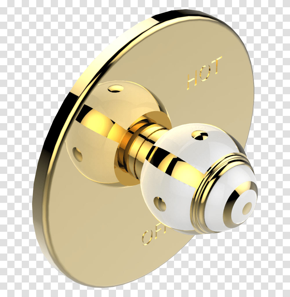 Trim For Pressure Balance Valve A7a 320b - Ithaque Gold Brass, Shower Faucet Transparent Png