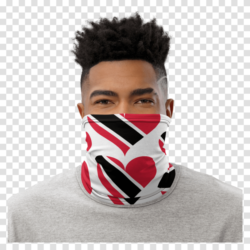 Trinidad And Tobago Flag Heart Neck Gaiter Face Mask Cleveland Browns Neck Gaiter, Clothing, Apparel, Bandana, Headband Transparent Png