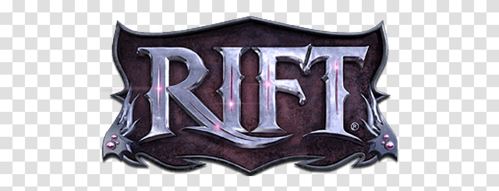 Trion Worlds Rift Game Logo, Text, Buckle, Symbol, Alphabet Transparent Png