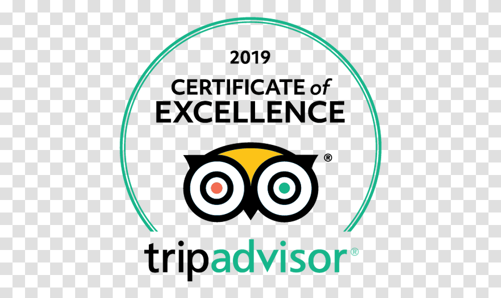 Tripadvisor Certificate Of Excellence 2019 Logo, Face, Angry Birds Transparent Png