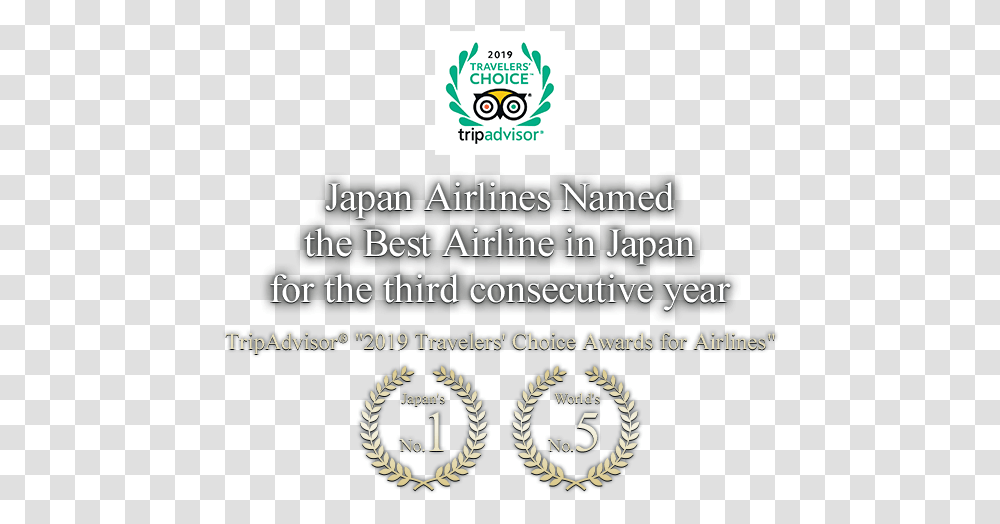 Tripadvisor Has Awarded Japan Airlines As 2019 Best Airline Circle, Text, Logo, Symbol, Wristwatch Transparent Png