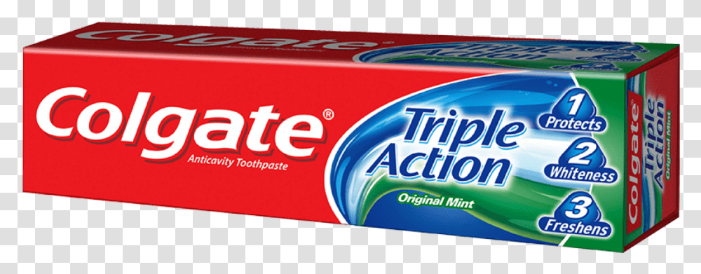 Triple Action Toothpaste Only Toothpaste Maglens Lg Colgate Toothpaste Triple Action, Gum, Tin, Box Transparent Png
