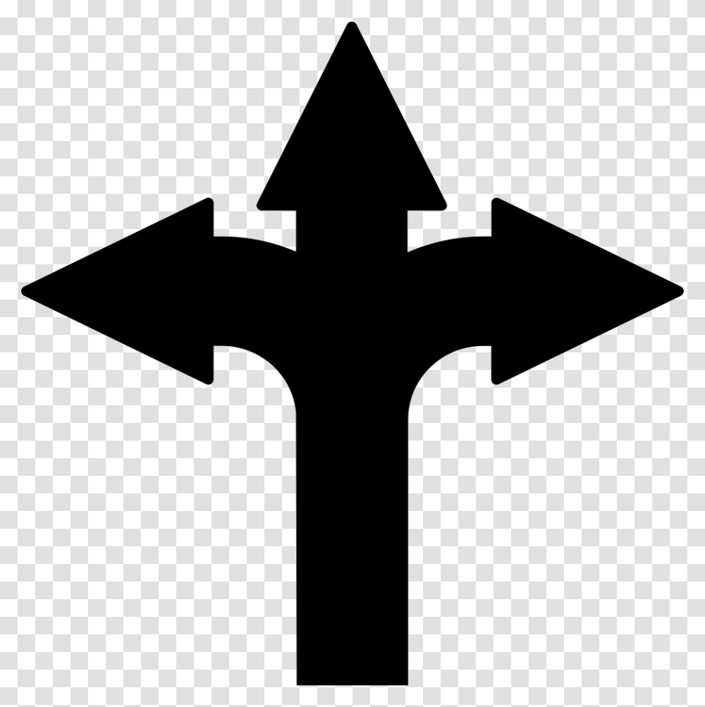 Triple Arrow Icon, Cross, Emblem, Weapon Transparent Png