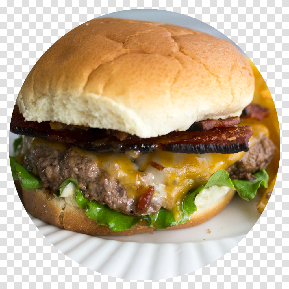 Triple Bacon Burger Square Cheeseburger, Food Transparent Png