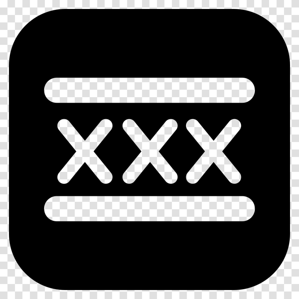 Triple Cross Marks Between Horizontal Lines Icon Free, Label, Logo Transparent Png