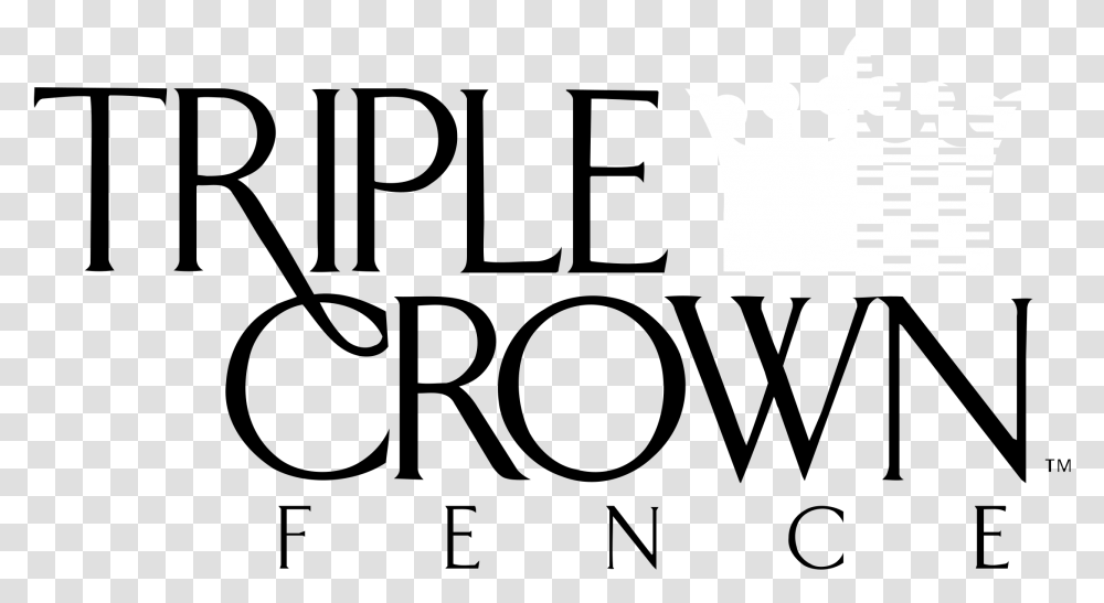 Triple Crown Fence Logo Black And White Royal Group, Stencil Transparent Png