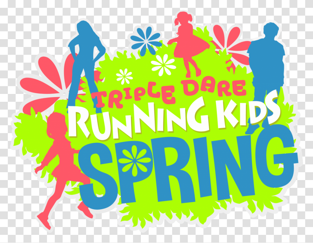 Triple Dare Running Company Kids Race Spring Graphic Design, Poster, Advertisement, Flyer, Paper Transparent Png