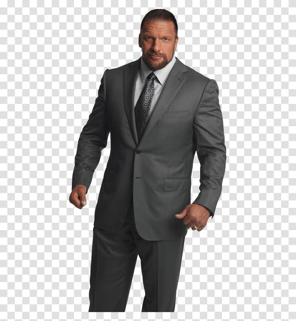 Triple H No Background, Suit, Overcoat, Apparel Transparent Png