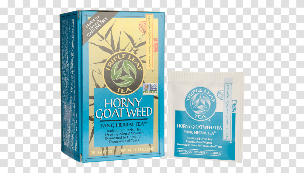 Triple Leaf Tea Horny Goat Weed Tea Caffeine Free 20 Triple Leaf Tea Blood Pressure, Book, Advertisement, Herbal Transparent Png