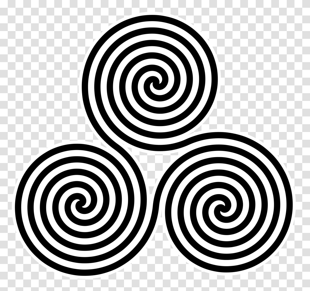 Triple Spiral Symbol Heavystroked, Rug, Coil Transparent Png