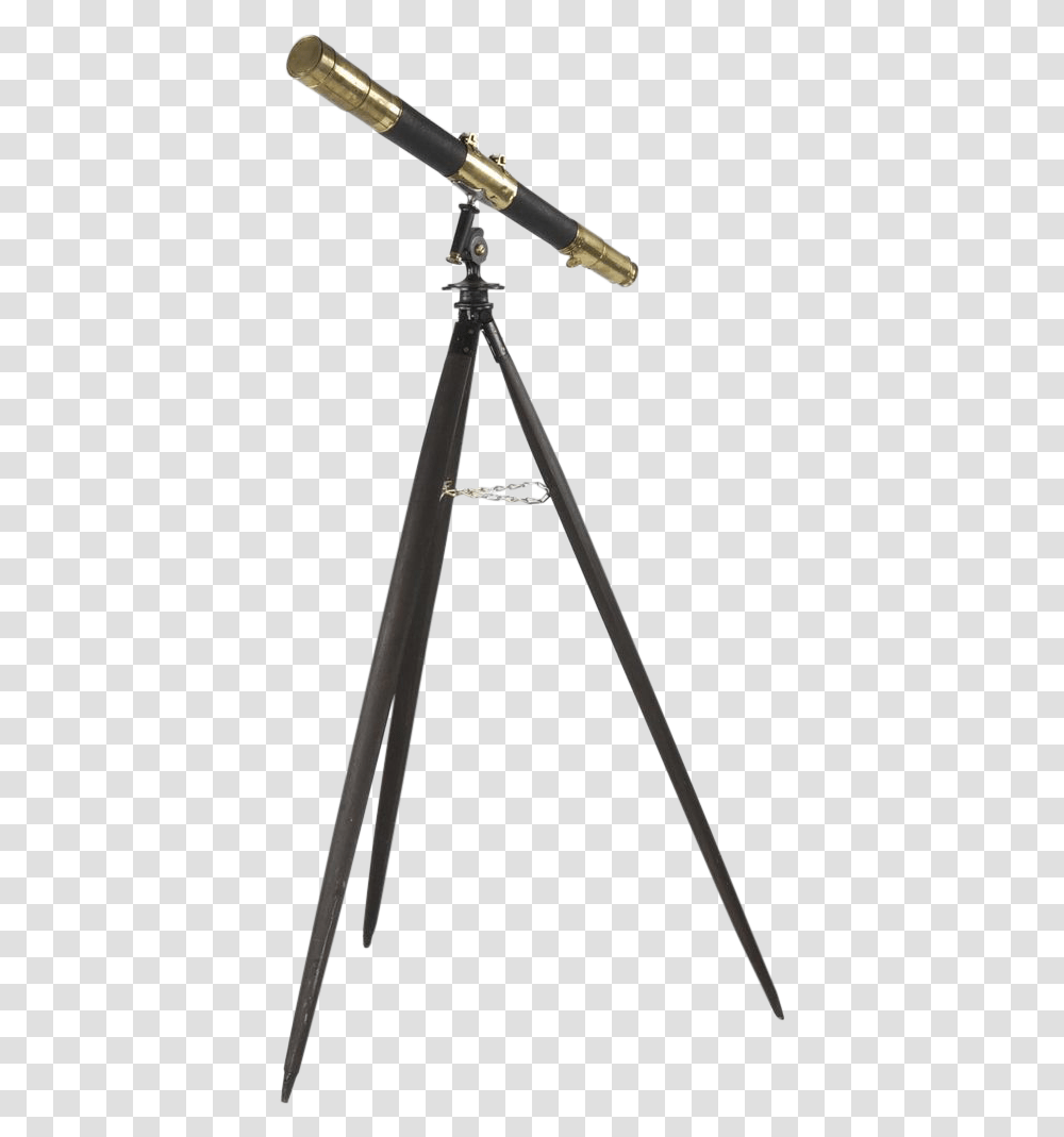 Tripod Old Telescopes Zoom Lens Galileo Telescope Background, Sword, Blade, Weapon, Weaponry Transparent Png