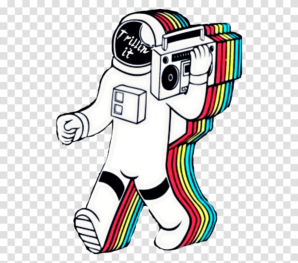 Trippy Trill Astronaut, Person, Human, Photography, Doodle Transparent Png