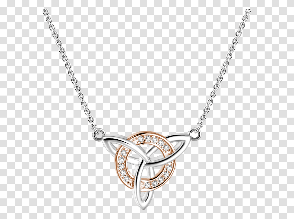 Triquetra Layered Necklace Rose Gold Necklace, Jewelry, Accessories, Accessory, Pendant Transparent Png