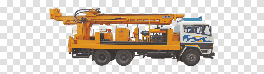 Trishul Borewell Machine Company, Truck, Vehicle, Transportation, Construction Crane Transparent Png