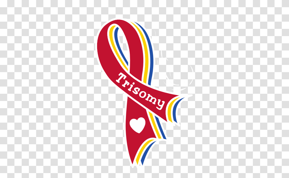 Trisomy Awareness Ribbon Trisomy Ribbon, Label, Poster, Advertisement Transparent Png