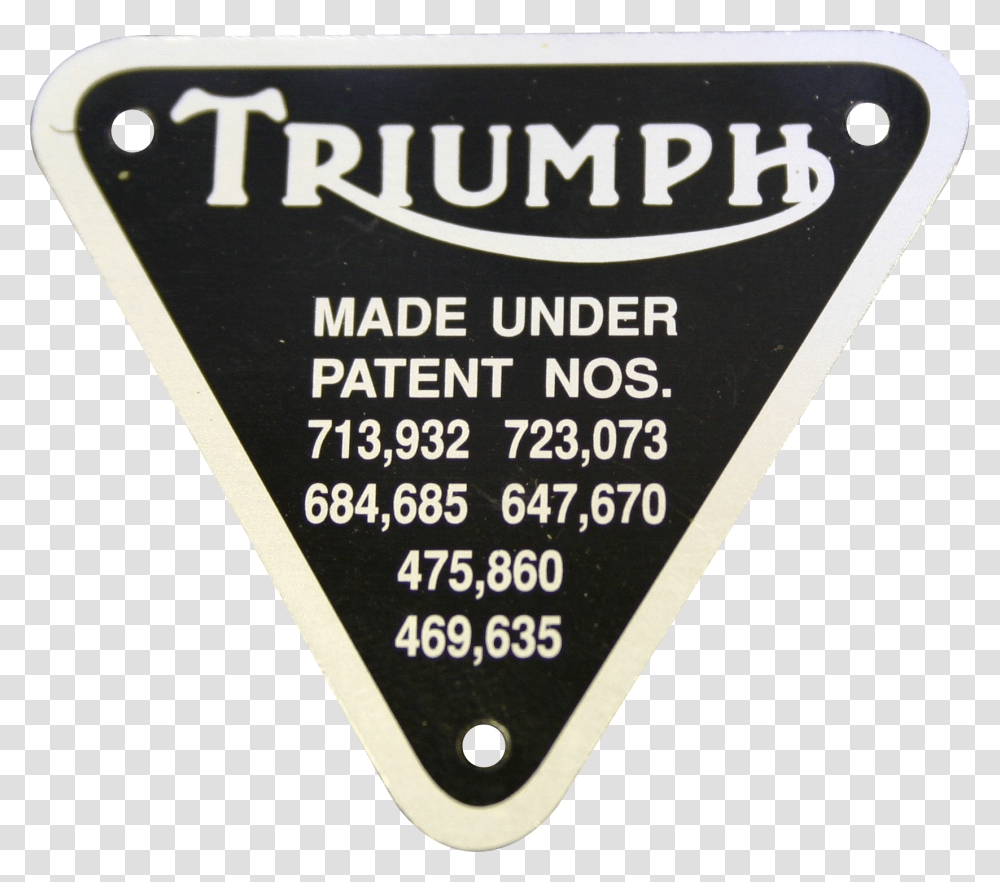 Triumph Motorcycles Vintage Logo, Label, Plectrum Transparent Png