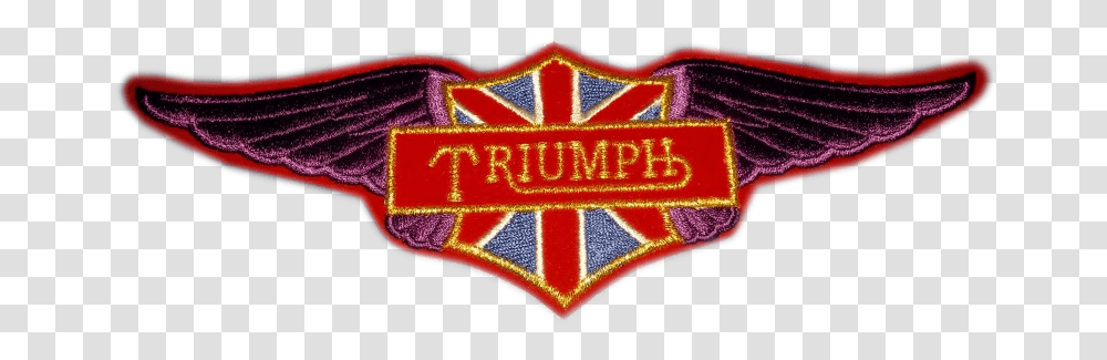 Triumph Wings Logo Patch 8 X 25 Emblem, Symbol, Trademark, Lighting, Badge Transparent Png