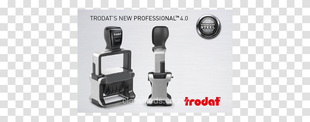 Trodat Professional Dater Stamp With Received With, Cushion, Electronics, Camera, Microscope Transparent Png