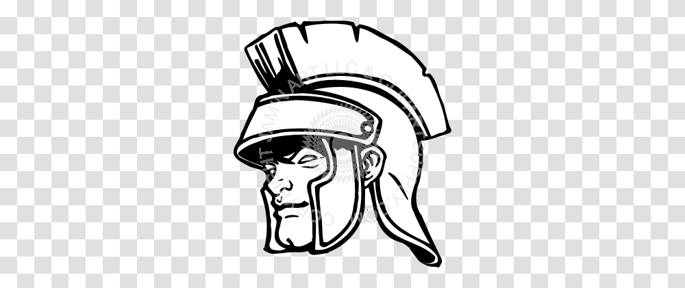 Trojan Head Face Left, Helmet, Apparel, Hardhat Transparent Png