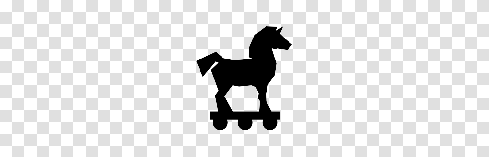 Trojan Horse Clipart Black And White, Silhouette, Stencil, Mammal, Animal Transparent Png