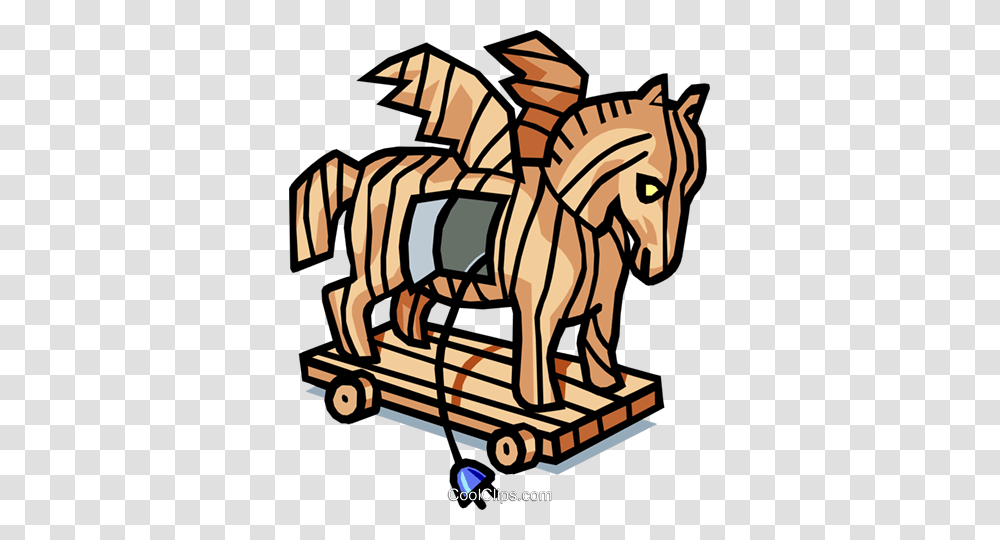 Trojan Horse Royalty Free Vector Clip Art Illustration, Animal, Architecture, Building, Tiger Transparent Png