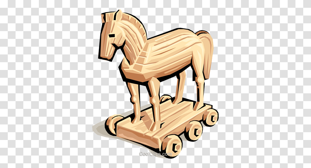 Trojan Horse Royalty Free Vector Clip Art Illustration, Wood, Mammal, Animal, Figurine Transparent Png