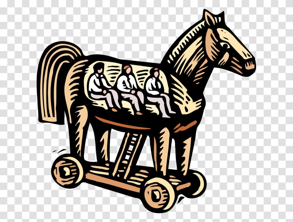 Trojan Horse Trojan Horse Email Scam, Zebra, Vehicle, Transportation, Performer Transparent Png