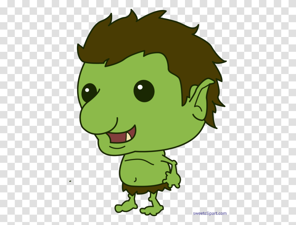 Troll Cute Clip Art, Green, Plant, Alien Transparent Png