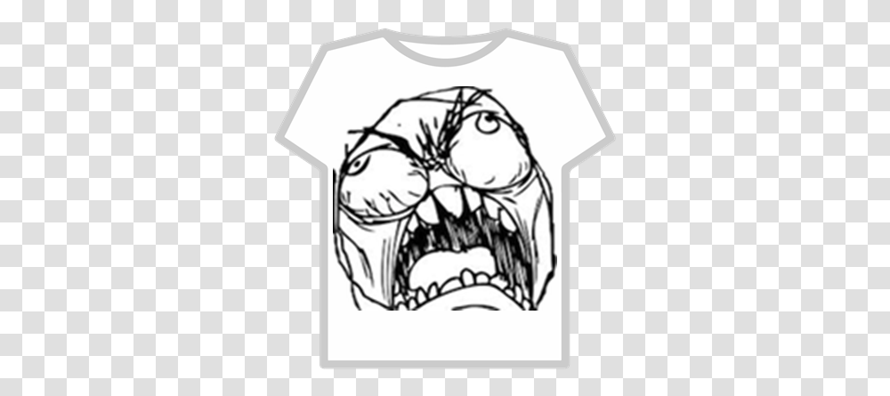 Troll Face Angry, Clothing, Apparel, T-Shirt Transparent Png