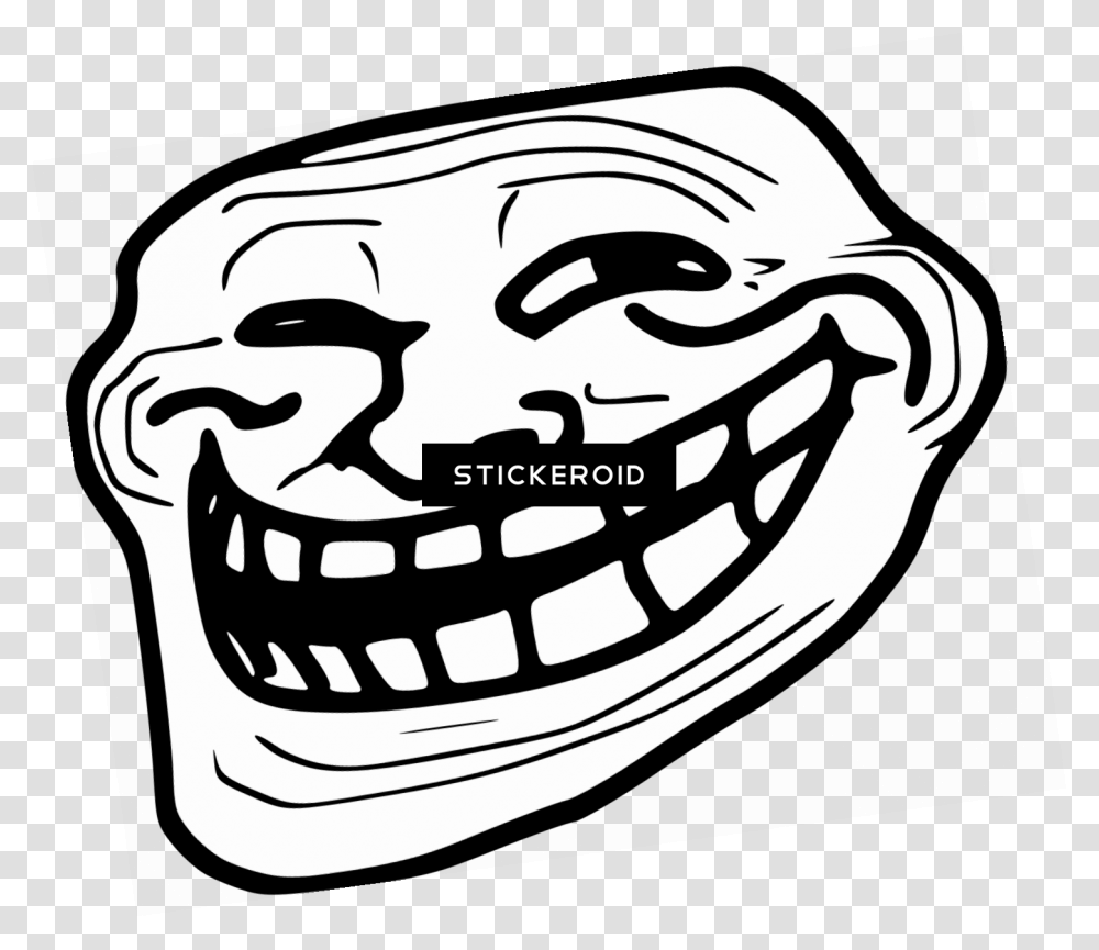 Troll Face Dabbing Troll Face For Editing, Stencil, Doodle, Drawing Transparent Png