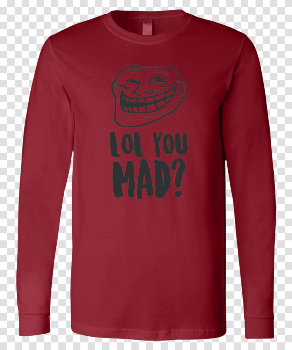 Troll Face Lol You Mad T Shirt, Sleeve, Apparel, Long Sleeve Transparent Png