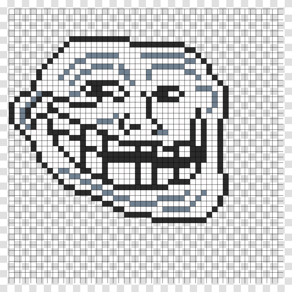 Troll Face Pixel Art, QR Code, Pac Man Transparent Png