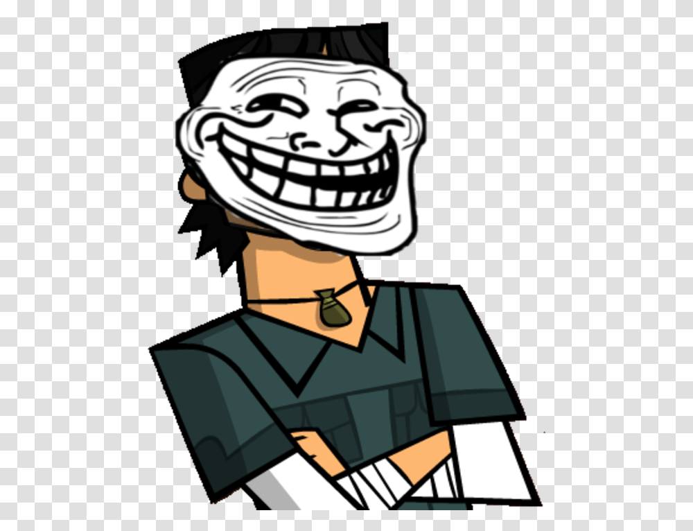 Troll Face With Body Chris Mcclain Total Drama, Drawing, Outdoors Transparent Png