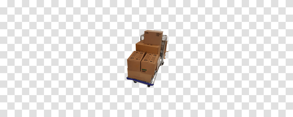Trolley Box, Cardboard, Package Delivery, Carton Transparent Png