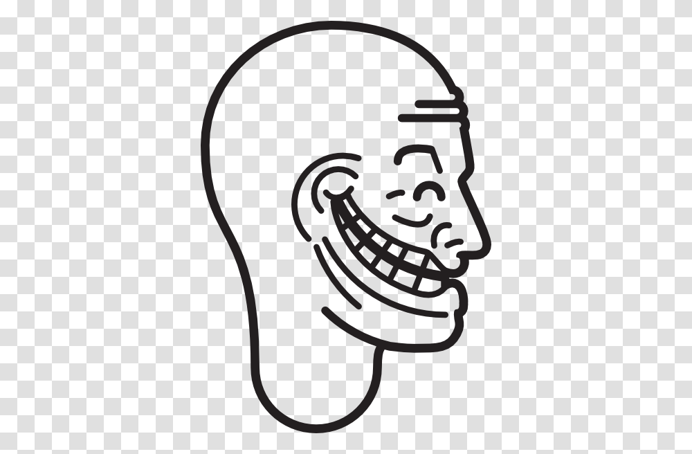 Trollface Clipart Look, Label, Alphabet, Stencil Transparent Png