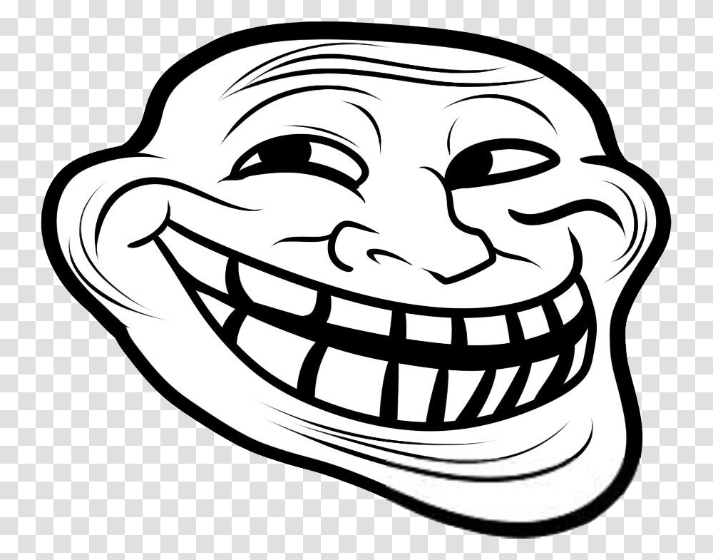 Trollface, Apparel, Stencil, Hat Transparent Png